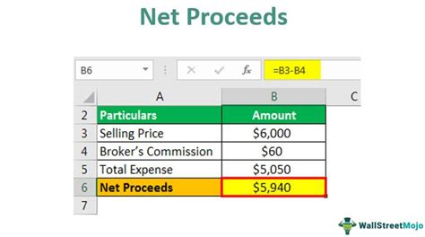 net proceeds definition|Net Proceeds: Definition and Calculation Instructions .